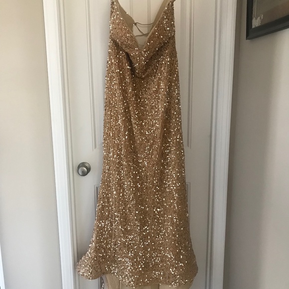 Champagne Gold Sequin Gown - Picture 1 of 5